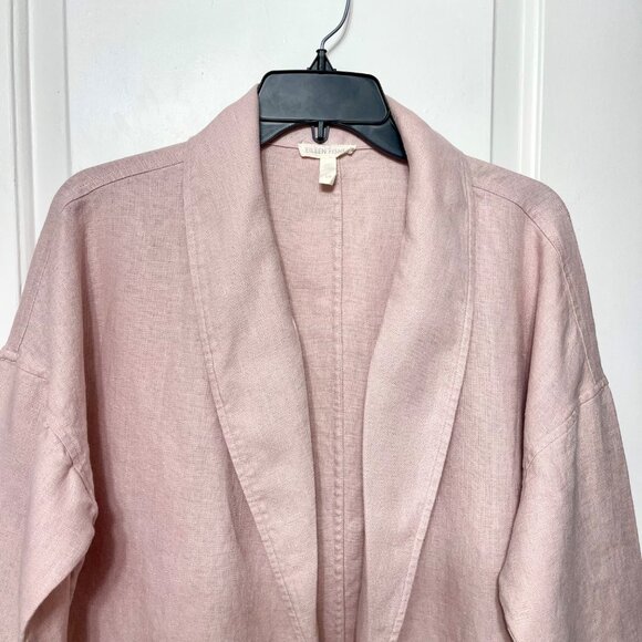 Eileen Fisher Organic Linen Open-Front Blazer in Pink Size S - Picture 7 of 12